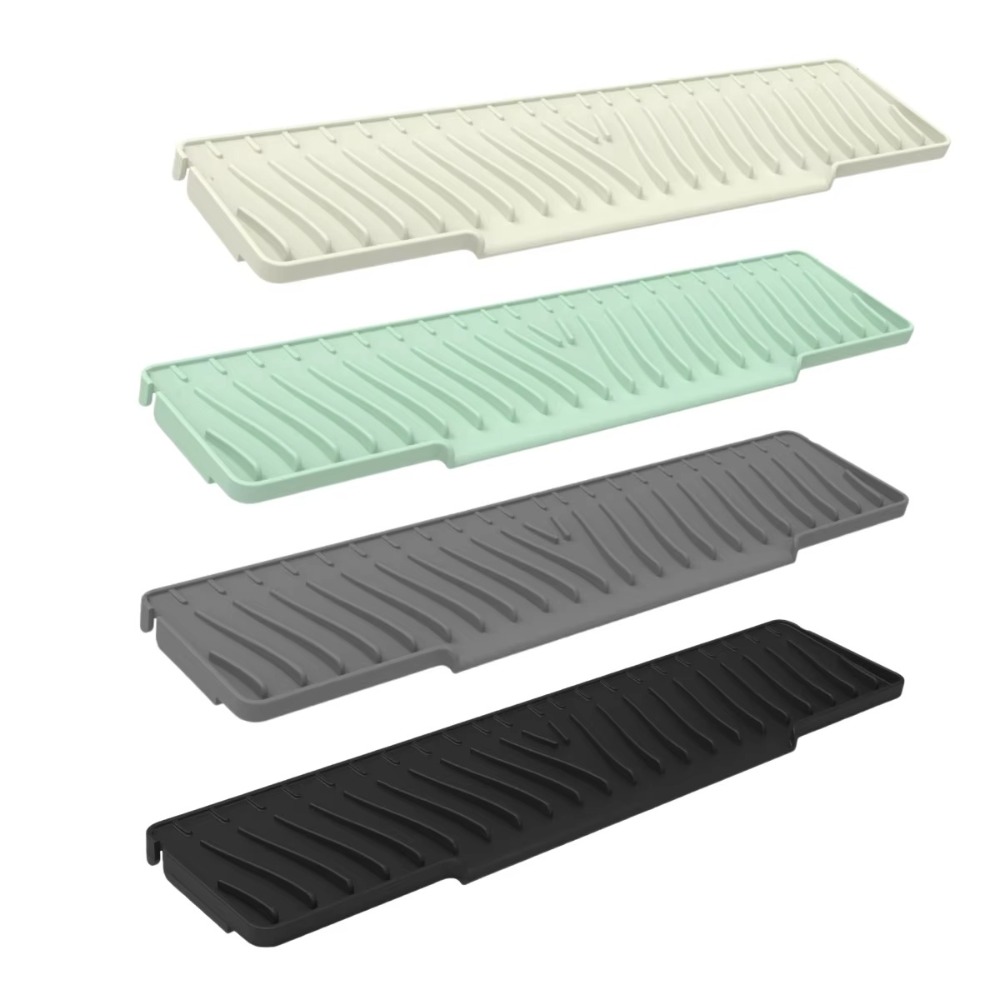 Silicone Tap Washer - 新しいシリコン製排水マット滑り止め45cm延長シンクスプラッシュガード蛇口アクセサリー石鹸置き浴室用