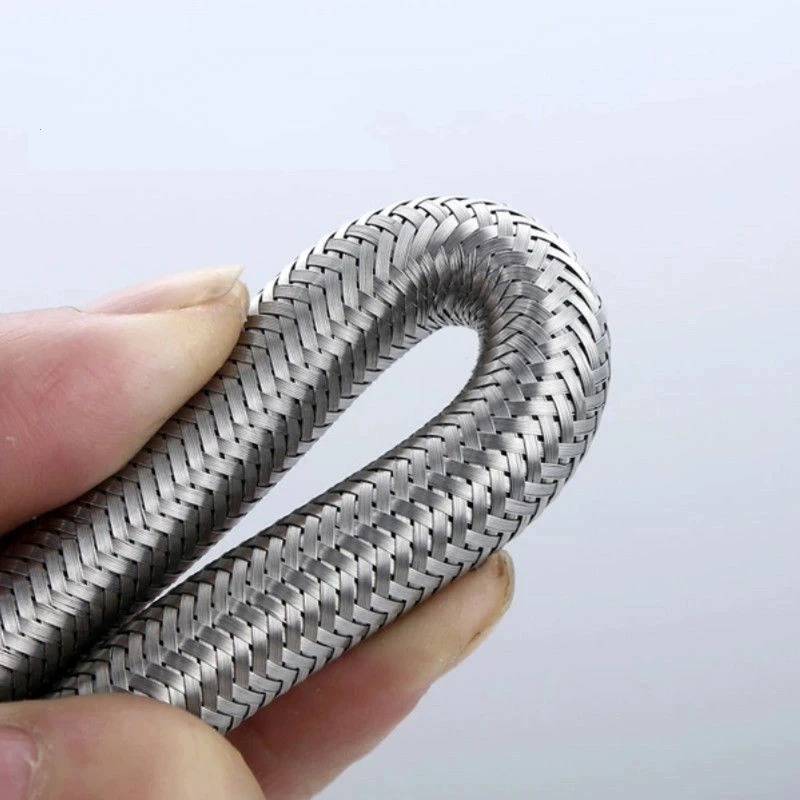 Flexible Hose Braided - 304 ステンレス鋼の蛇口編組水道管 1/2 インチ温水および冷水蛇口入口ホースヒーター柔軟な接続パイプ