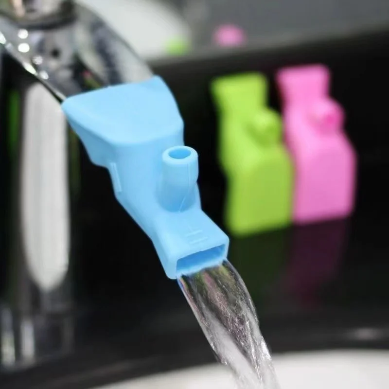 Silicone Tap Washer - 蛇口エクステンダー、浴室シンク用具、子供用手洗いアクセサリー、シリコン製水道ガイドシンク、浴室用アクセサリー
