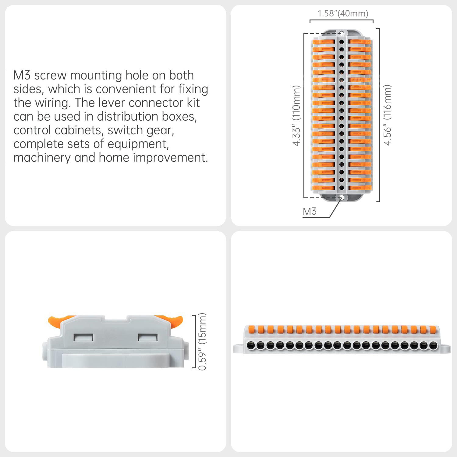 レバーワイヤーナットコネクタ、DIYワイヤーコネクタ(24- - Push Fit Connector のレビューと価格