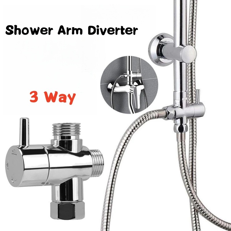 真鍮金属 3 ウェイシャワーヘッドダイバータバルブ G1/2 - Shower Valve Cartridge のレビューと価格
