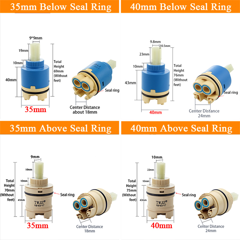 タップミキシングハイスプールバルブ 35mm/40mm セラ - Shower Valve Cartridge のレビューと価格