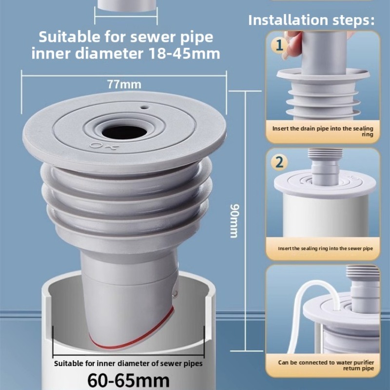 シンクプラグ下水管シールリング水プラグ床排水シャワーストッパ - Drain Pipe Clip のレビューと価格